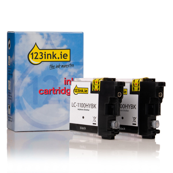 Η έκδοση 123ink αντικαθιστά το Μελάνι Brother LC-1100HYBK Black 2-pack LC-1100HYBKBP2C 132189 - 1