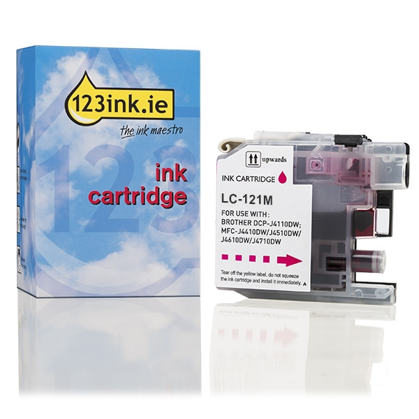 Η έκδοση 123ink αντικαθιστά το Μελάνι Brother LC-121M Magenta LC-121MC 029119 - 1