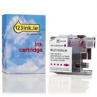 Η έκδοση 123ink αντικαθιστά το Μελάνι Brother LC-125XLM High Capacity Magenta LC-125XLMC 029103