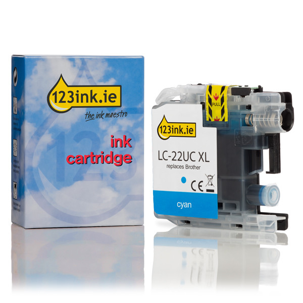 Η έκδοση 123ink αντικαθιστά το Μελάνι Brother LC-22UC XL Cyan LC-22UCC 350031 - 1