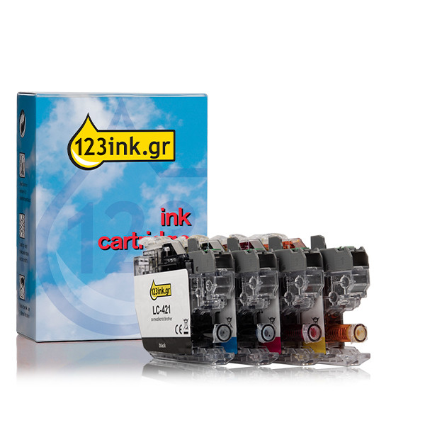 Η έκδοση 123ink αντικαθιστά το Μελάνι Brother LC-421 BK/C/M/Y 4-pack  160224 - 1