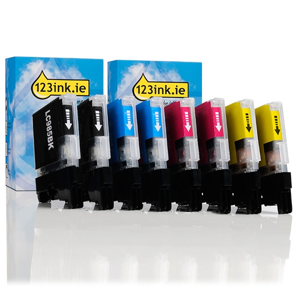 Η έκδοση 123ink αντικαθιστά το Μελάνι Brother LC985VALBP BK/C/M/Y 8-pack  125938 - 1