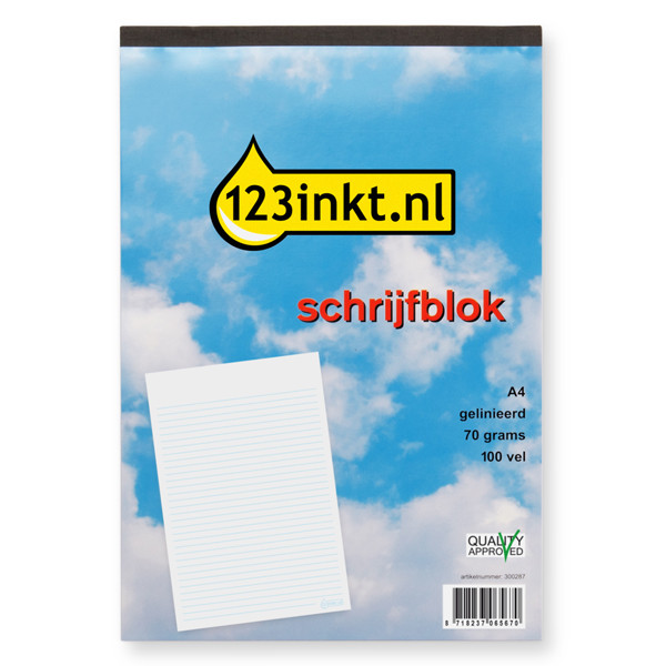 Μπλοκ Σημειώσεων 123ink Α4 100 Φύλλων Ριγέ K-5504C 300287 - 1