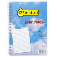 Μπλοκ Σημειώσεων 123ink Α4 100 Φύλλων Σπιράλ Λευκό K-5504-SPC 300289