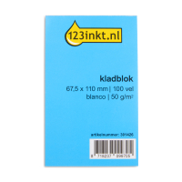 Μπλοκ Σημειώσεων 123ink 67,5 mm x 110 mm, 100 Φύλλων με Λευκές Σελίδες K-55100C 301426