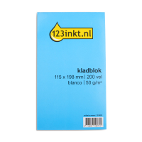 Μπλόκ Σημειώσεων 123ink 115 x 198 mm 200 Φύλλων με Λευκές Σελίδες K-55000C 301428