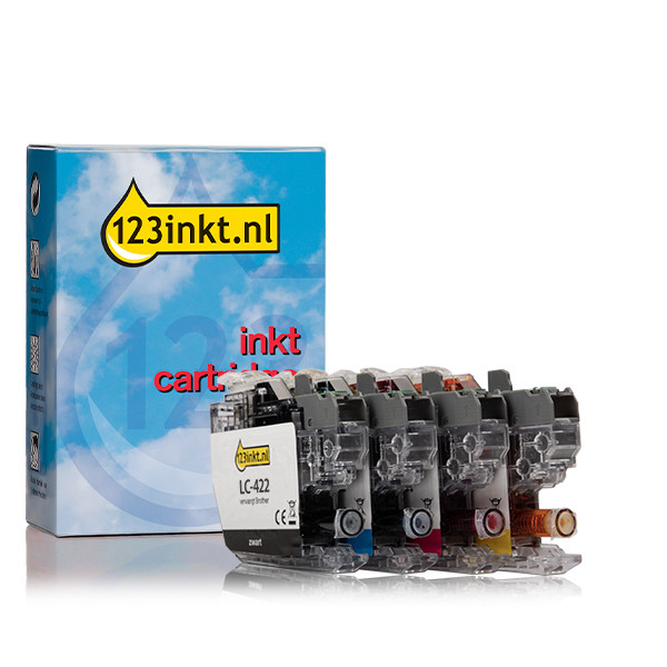 Προσφορά: Η έκδοση 123ink αντικαθιστά το Brother LC-422 Black + 3 Colours 4-pack LC-422VALC 127260 - 1