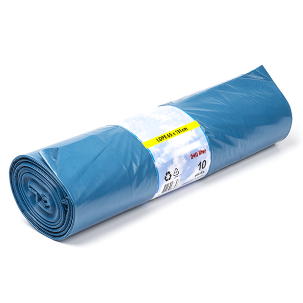 Σακούλες Απορριμάτων 123ink LDPE , 240 Lt Blue 10-pack 6758900C 90544C SDR00341 - 1