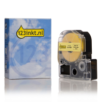 Συμβατή Ταινία Epson LK-4YBP 9m x 12mm Black on Pastel Yellow (123ink) C53S654008C 083185