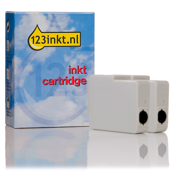 Συμβατό Μελάνι Canon BCI-21BK 2-pack (123ink) 0954A380C 132077 - 1