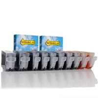 Συμβατό Μελάνι Canon BCI-3BK/ BCI-6BK/ 6C/ 6M/ 6Y- 10-pack (123ink)  120100