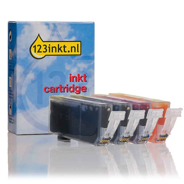 Συμβατό Μελάνι Canon CLI-521 4-pack (123ink) 2933B010C 132080 - 1