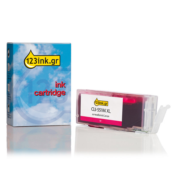 Συμβατό Μελάνι Canon CLI-551M XL High Capacity Magenta (123ink) 6445B001C 018795 - 1