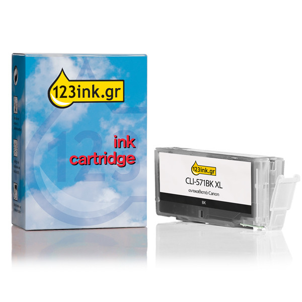 Συμβατό Μελάνι Canon CLI-571BK XL High Capacity Black (123ink) 0331C001AAC 017245 - 1