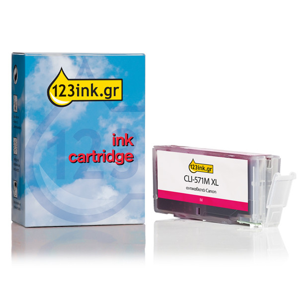 Συμβατό Μελάνι Canon CLI-571M XL High Capacity Magenta (123ink) 0333C001AAC 017253 - 1