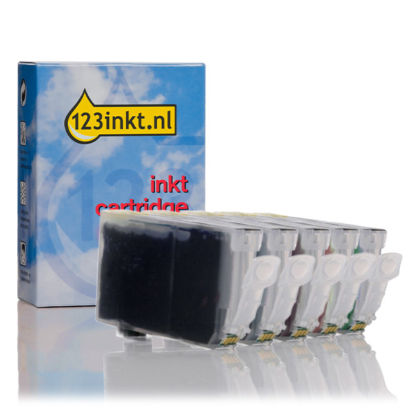 Συμβατό Μελάνι Canon CLI-8 BK/PM/PC/R/G 5-pack (123ink) 0620B027C 132083 - 1