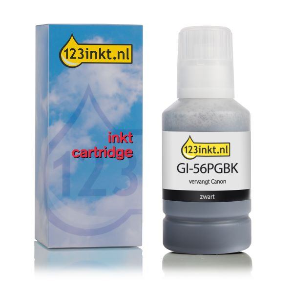 Συμβατό Μελάνι Canon GI-56PGBK Black (123ink) 4412C001C 016047 - 1