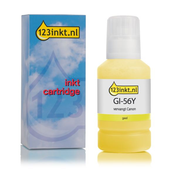 Συμβατό Μελάνι Canon GI-56Y Yellow (123ink) 4432C001C 016053 - 1