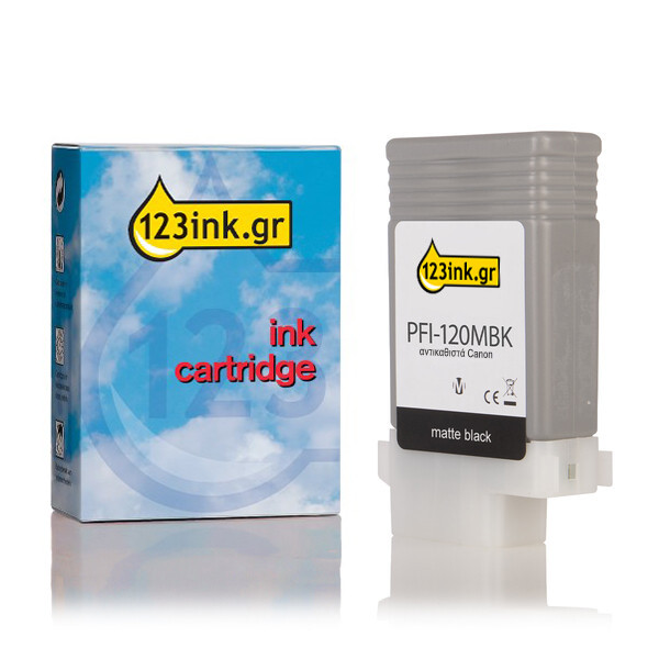 Συμβατό Μελάνι Canon PFI-120MBK Matte Black (123ink) 2884C001AAC 018425 - 1