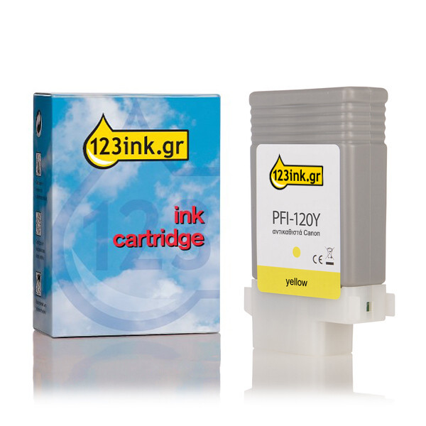 Συμβατό Μελάνι Canon PFI-120Y Yellow (123ink) 2888C001AAC 018433 - 1