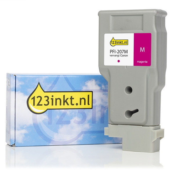 Συμβατό Μελάνι Canon PFI-207M Magenta (123ink) 8791B001C 018995 - 1