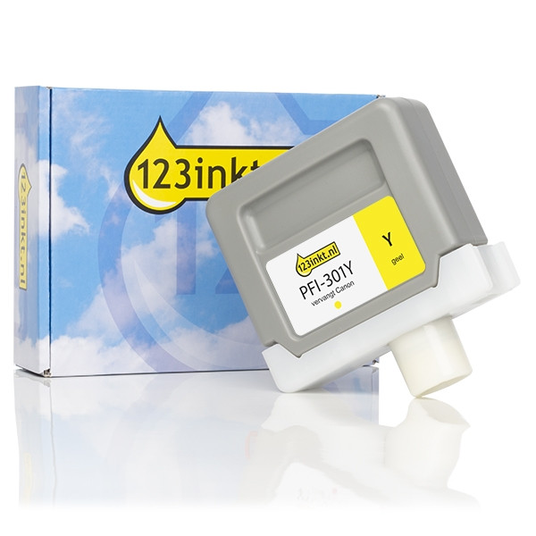 Συμβατό Μελάνι Canon PFI-301Y Yellow (123ink) 1489B001C 018289 - 1