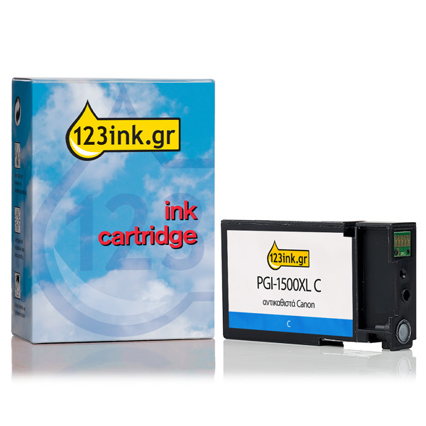 Συμβατό Μελάνι Canon PGI-1500C XL High Capacity Cyan (123ink) 9193B001C 018525 - 1