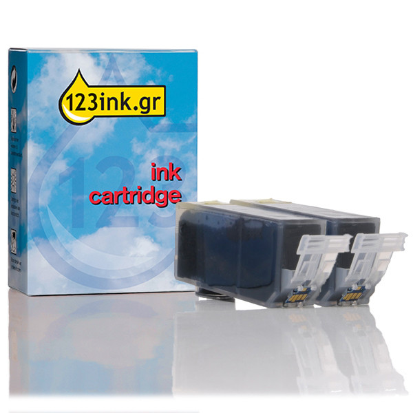 Συμβατό Μελάνι Canon PGI-520PGBK Black 2-pack (123ink) 2932B009C 132085 - 1