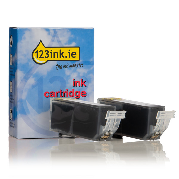 Συμβατό Μελάνι Canon PGI-525PGBK Black 2-pack (123ink) 4529B006C 132103 - 1