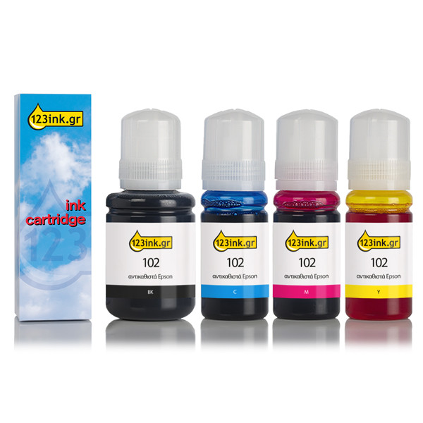 Συμβατό Μελάνι Epson 102 BK/C/M/Y 4-pack (123ink)  127044 - 1