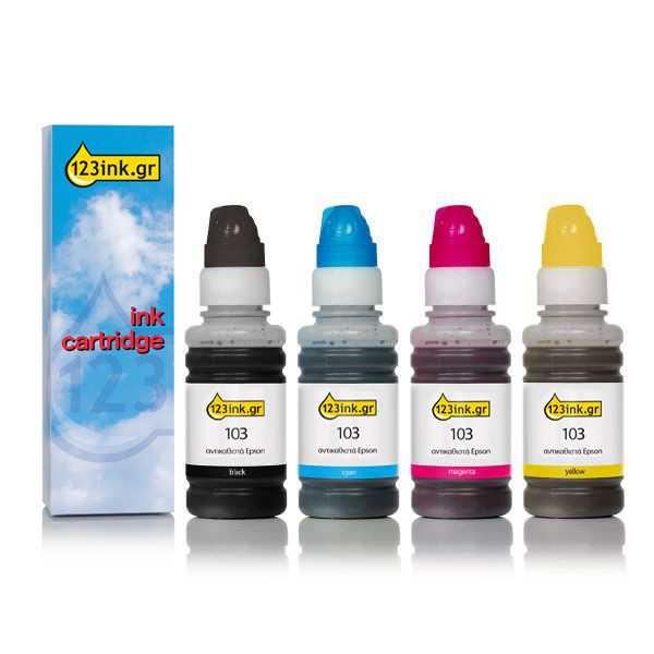 Συμβατό Μελάνι Epson 103 BK/C/M/Y (4-pack) (123ink) C13T00S64AC 127096 - 1