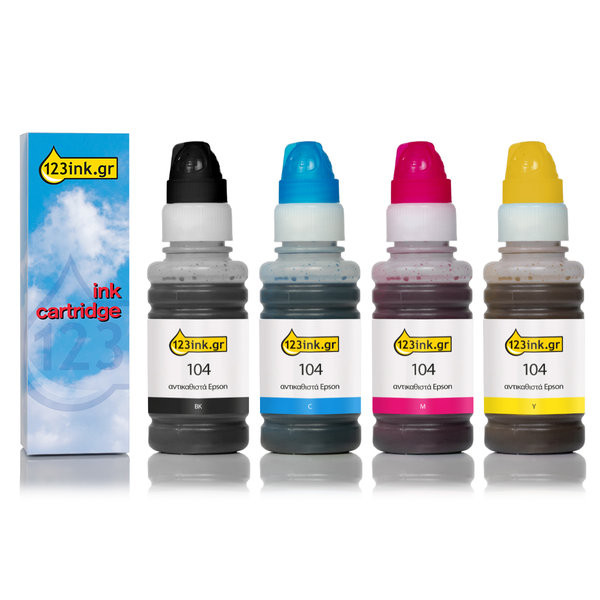 Συμβατό Μελάνι Epson 104 BK/C/M/Y 4-pack (123ink)  127082 - 1