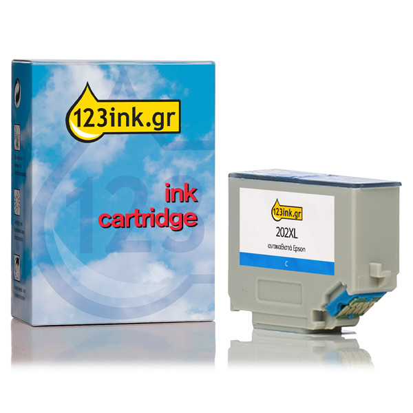 Συμβατό Μελάνι Epson 202XL High Capacity Cyan (123ink) C13T02H24010C 027141 - 1