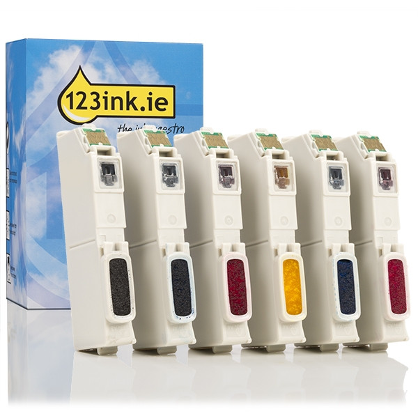 Συμβατό Μελάνι Epson 24XL (T2438) BK/C/M/Y/LC/LM 6-pack (123ink) C13T24384010C C13T24384011C 026603 - 1