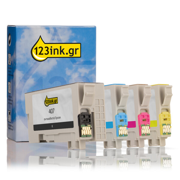 Συμβατό Μελάνι Epson 407 BK/C/M/Y 4-pack (123ink)  000577 - 1