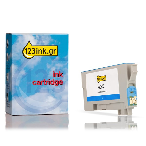 Συμβατό Μελάνι Epson 408XL High Capacity Cyan (123ink) C13T09K24010C 024127 - 1