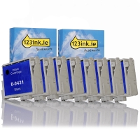 Συμβατό Μελάνι Epson T0431 High Capacity Black 8-pack (123ink)  022374