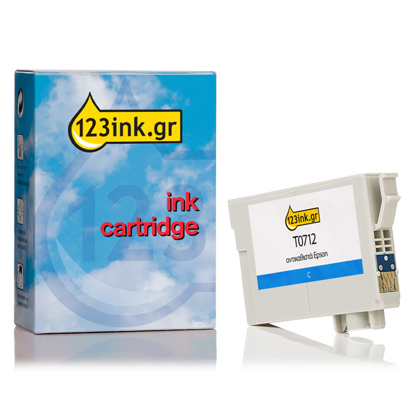 Συμβατό Μελάνι Epson T0712 Cyan (123ink) C13T07124011C C13T07124012C 023053 - 1