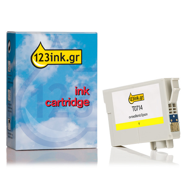 Συμβατό Μελάνι Epson T0714 Yellow (123ink) C13T07144011C C13T07144012C 023063 - 1