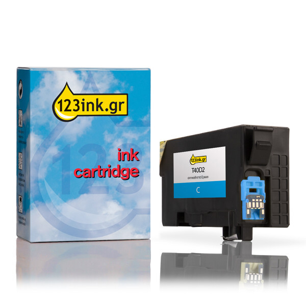 Συμβατό Μελάνι Epson T40D2 High Capacity Cyan (123ink) C13T40D240C 083419 - 1