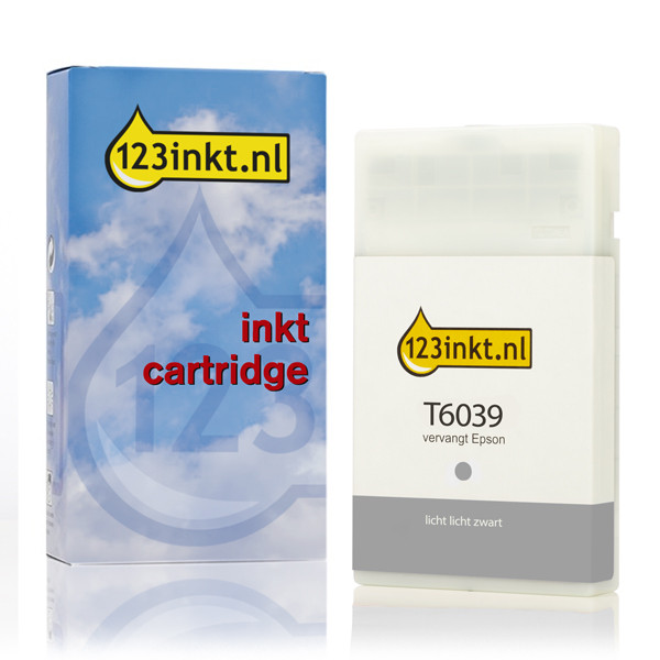 Συμβατό Μελάνι Epson T6039 Light Light Black (123ink) C13T603900C 026049 - 1