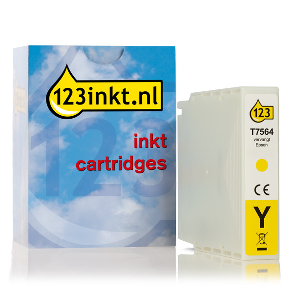 Συμβατό Μελάνι Epson T7564 Yellow (123ink) C13T756440C 026679 - 1