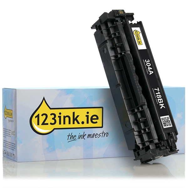 Συμβατό Toner Canon 718 BK Black (123ink) 2662B002AAC 070879 - 1