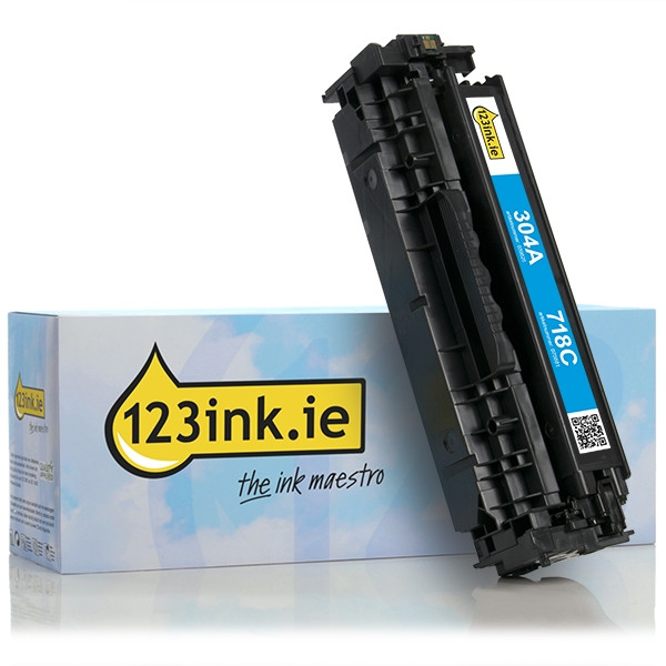 Συμβατό Toner Canon 718 C Cyan (123ink) 2661B002AAC 070881 - 1