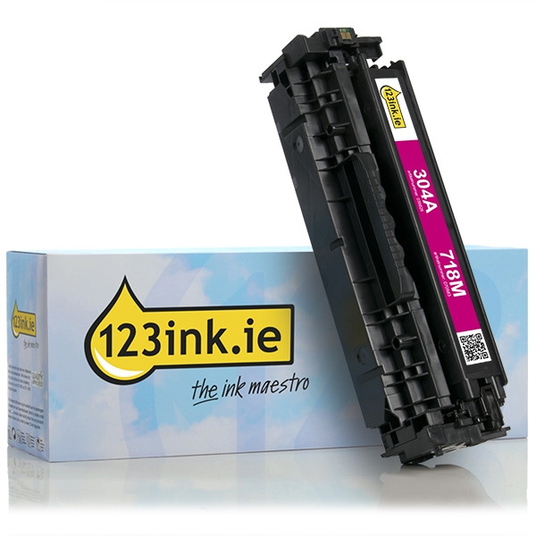 Συμβατό  Toner Canon 718 M Magenta (123ink) 2660B002AAC 070883 - 1