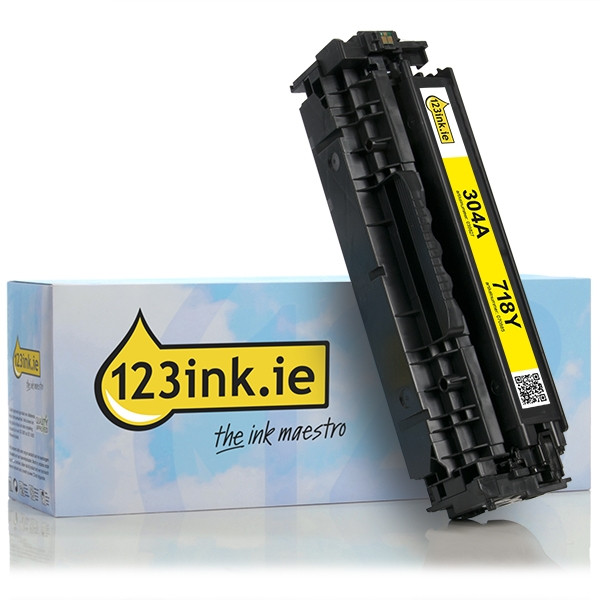 Συμβατό Toner Canon 718 Y Yellow (123ink) 2659B002AAC 070885 - 1