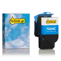 Συμβατό Toner Lexmark 702HC (70C2HC0) High Capacity Cyan (123ink) 70C2HC0C 037249