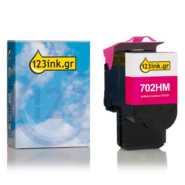 Συμβατό Toner Lexmark 702HM (70C2HM0) High Capacity Magenta (123ink) 70C2HM0C 037251 - 1