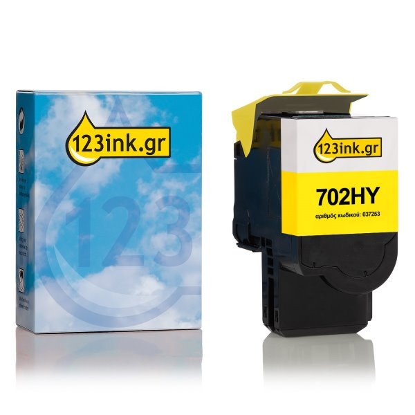 Συμβατό Toner Lexmark 702HY (70C2HY0) High Capacity Yellow (123ink) 70C2HY0C 037253 - 1