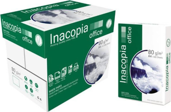 Χαρτί Εκτύπωσης Inacopia Office Α4, 80gr, 5 x 500 Φύλλα  570001 - 1